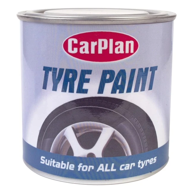 CarPlan Tyre Paint Black 250ml - Suitable for All Car Tyres - New Look & Flexible Coating