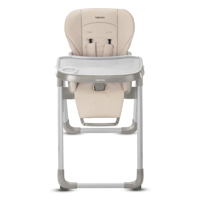 Trona Inglesina My Time Unisex Butter - Desde Nacimiento hasta 9 kg - Respaldo y Reposapiés Ajustables - Cinturones de Seguridad de 5 Puntos