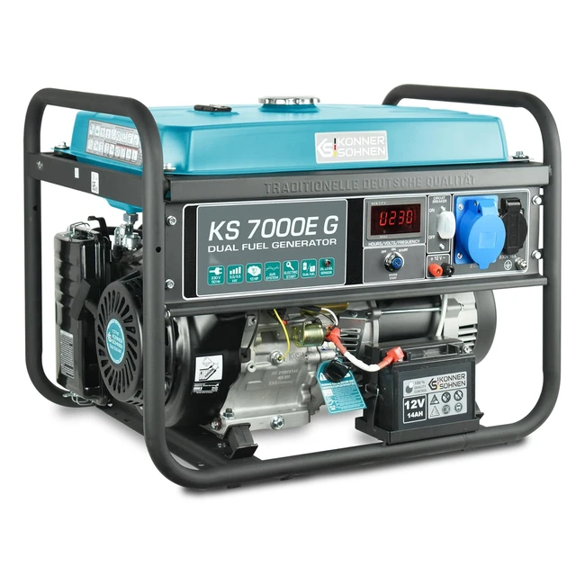 Generatore ibrido a benzina e gas KS 7000E G Serie Dual Fuel - Potenza massima 5