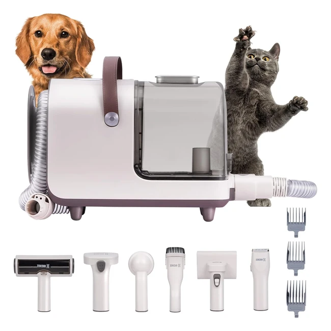 Tosatrice per cani Hichee con aspirapolvere 13000 pa 25L 6 accessori