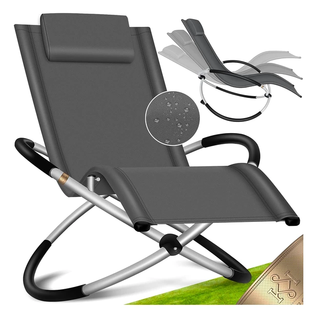 Kesser Relaxliege Gartenliege Sonnenliege - Ergonomische Schwungliege 180 kg belastbar