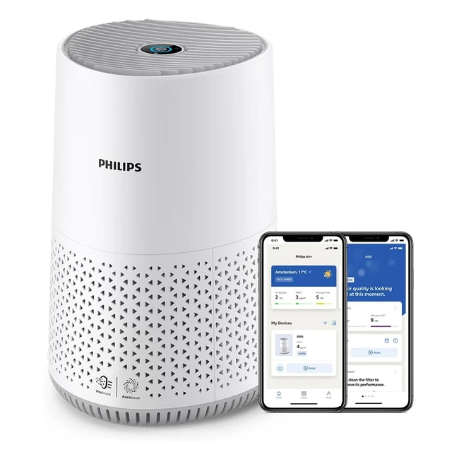 Philips Purificateur d'air Série 600 Économie d'énergie avec Capteur Intelligent Filtre HEPA Éliminant 99,97% des Polluants