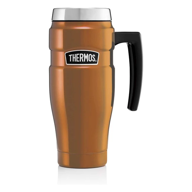 Thermos Travel Mug Copper 470ml - Vacuum Insulation Technology Hot 7 Hours Col