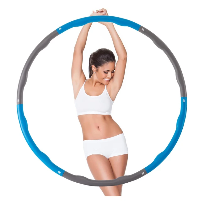 Hula Hoop Ultrasport per Muscoli Dorsali e Addominali - Assemblaggio Facile - Ideale per Principianti ed Esperti