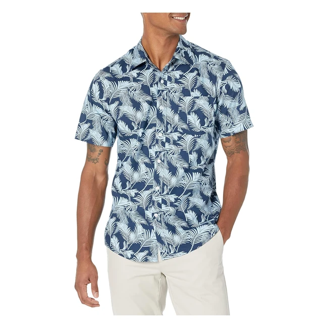 Amazon Essentials Men's Slim Fit Palm Leaf Print Shirt XL