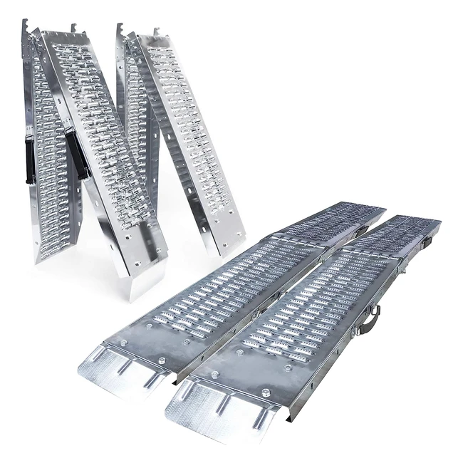 Vounot 2 x Faltbare Auffahrrampe Laderampen 400 kg max - Motorrad Anhnger Rase