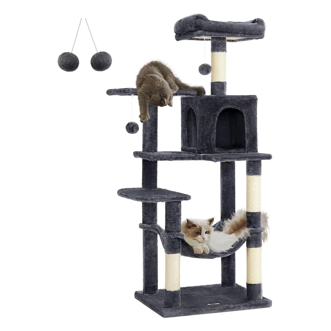 Arbre  chat FEANDREA hauteur 143 cm avec tour de jeux pour chats - PCT161G01