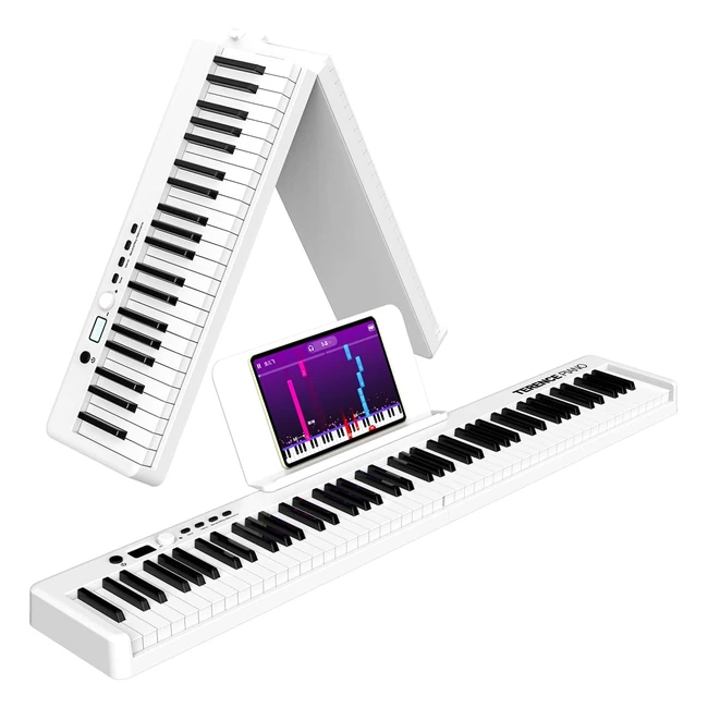 Pianoforte Digitale Piega. 88 Tasti Semi. USB MIDI Bluetooth Bianco