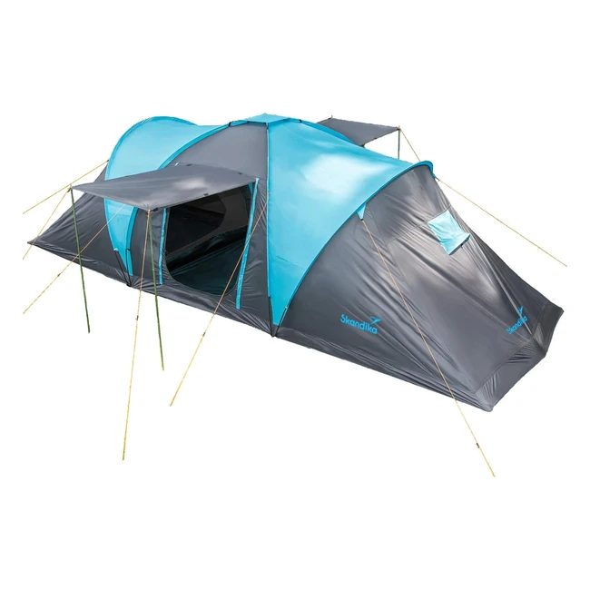 Skandika Zelt Hammerfest für 6 Personen - Campingzelt mit Schlafkabinen, Moskitonetzen & 2 m Stehhöhe