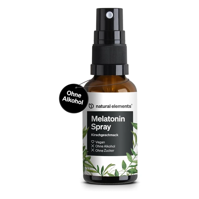 Melatonin Spray Kirsche 05 mg - Zuckerfrei - Vitamin B1 und B6 - Vegan