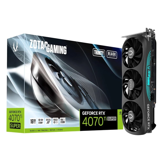 Carte graphique Zotac GeForce RTX 4070 Ti Super Trinity Black Edition 16 Go - Performances ultimes pour les gamers exigeants
