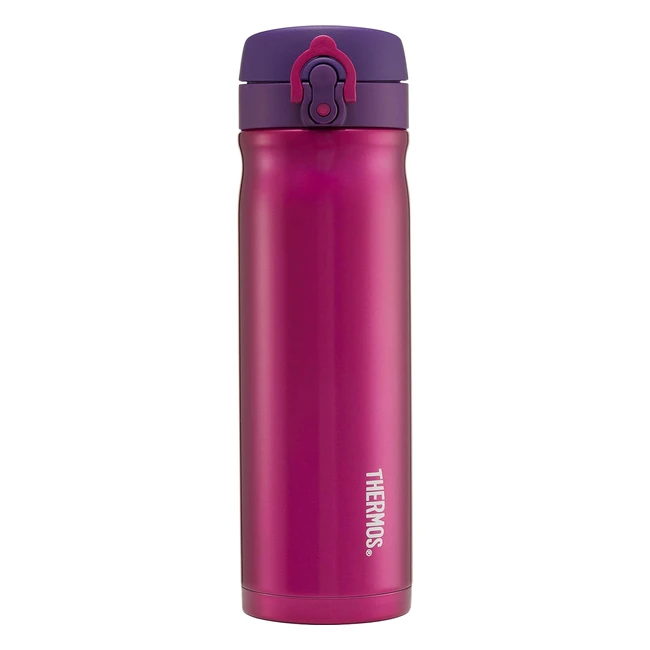 Thermos Stainless Steel Direct Drink Flask 470ml Pink - Vacuum Insulated Hot/Cold - Durable Design