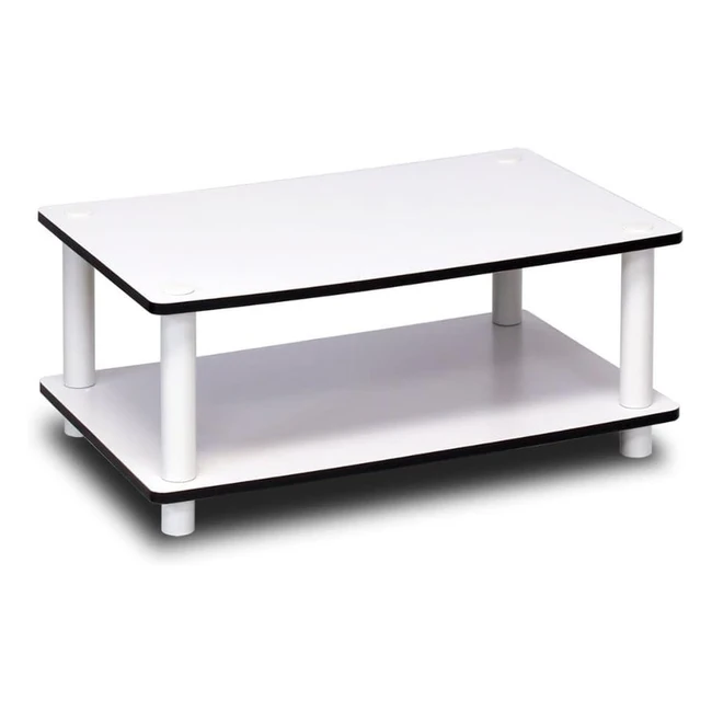 Furinno Just 2Tier No Tools Coffee Table - White Reference FTCT-001 - Stylish