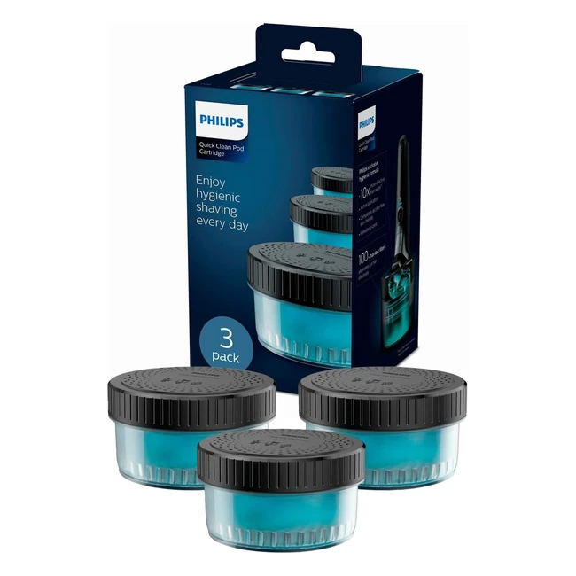 Philips Quick Clean Pod Replacement Cartridge for Electric Shaver 3 Pack CC1350 
