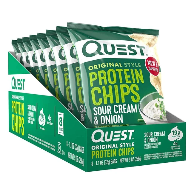Quest Chips Sour Cream  Onion 8er Pack 256g - Protein Snack