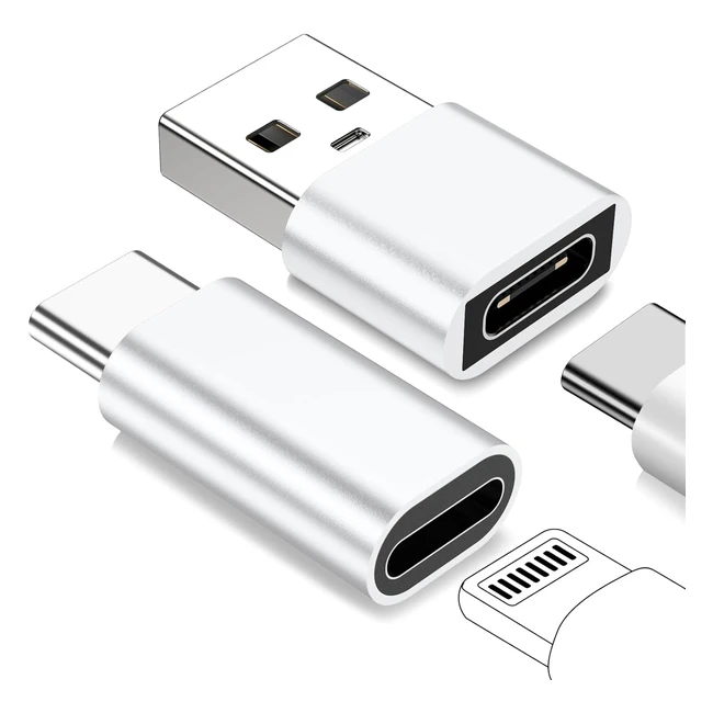 Adaptador Lighting a USB C para iPhone 15 Yootech - Conector USB C a USB para iP