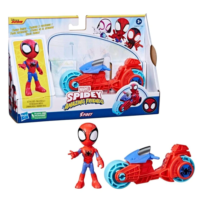 Figura y Motocicleta Spidey Superequipo Marvel Juguete 3 Aos