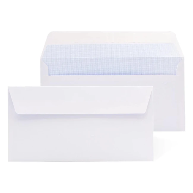 Sobres de papel blanco americano autocierre - Ofituria 100 sobres sin ventana