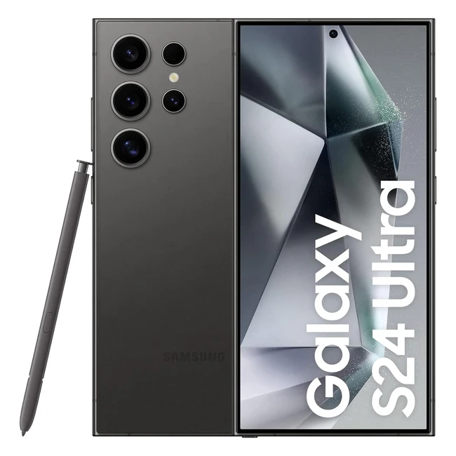 Samsung Galaxy S24 Ultra AI Smartphone Androidhandy ohne Vertrag 12GB RAM256GB Speicher 200MPKamera S Pen Lange Akkulaufzeit Titanium Black