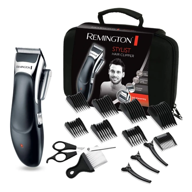 Remington Tondeuse Cheveux Kit Coiffeur Professionnel Stylist Noir Argent HC363C