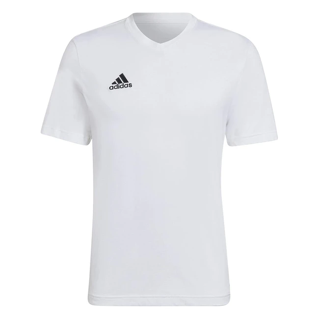 adidas Mens Entrada 22 Tshirt - Pack of 1 - XS - White - Free Delivery