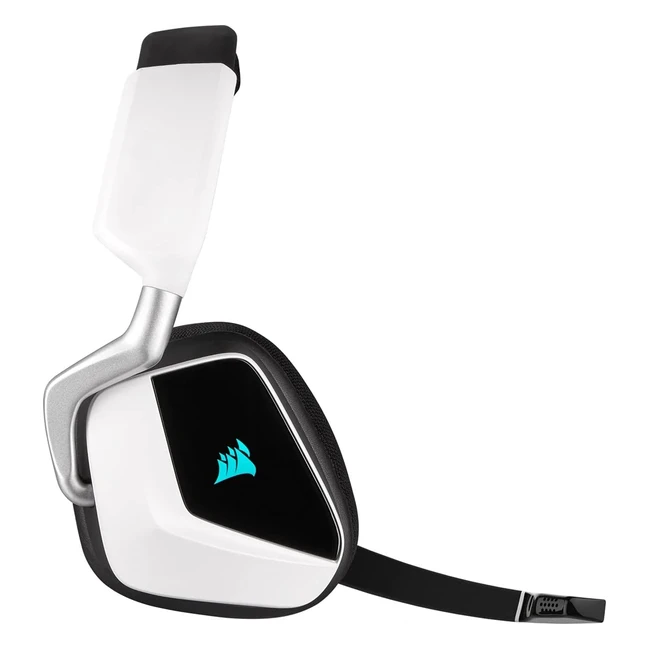 Corsair Void RGB Elite Wireless Gaming Headset - 71 Surround Sound - Omnidirectional Microphone - Microfiber Mesh Earpads - Up to 40ft Range - iCUE Compatible - PC Mac PS5 PS4 - White