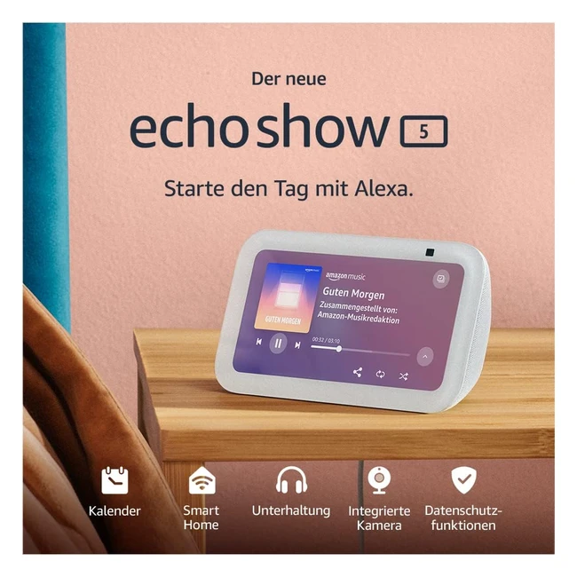 Zertifiziert und generalberholt Echo Show 5 3 Gen - smarter Touchscreen mit A