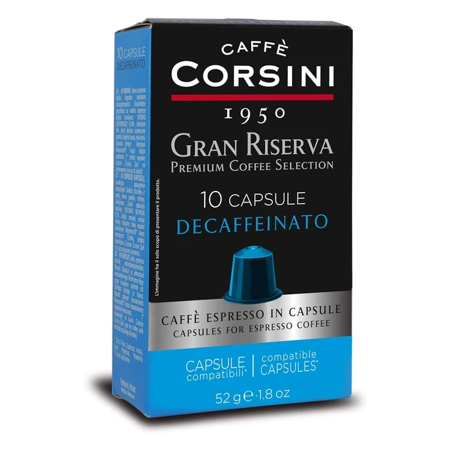 Caff Corsini Gran Riserva Decaffeinato - Capsule Nespresso - 60 Capsule