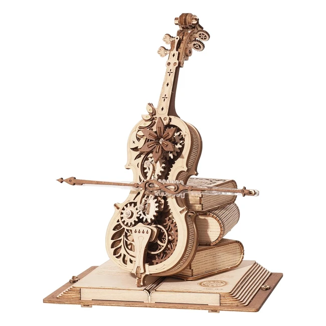 Modello Violoncello ROKR Puzzle 3D - Vintage - Melodia Notturne - Regalo Complea