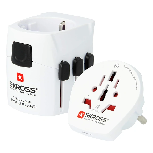 Adattatore universale da viaggio SKROSS Pro LightWorld 1103165 - 2 e 3 poli - 20
