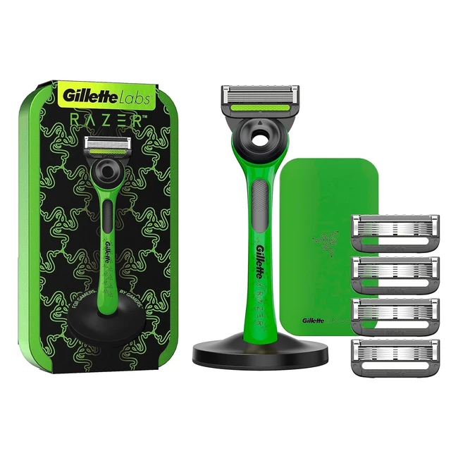 Gillette Labs Herren Limited Edition Rasierer mit Reinigungselement 5 Rasierklin