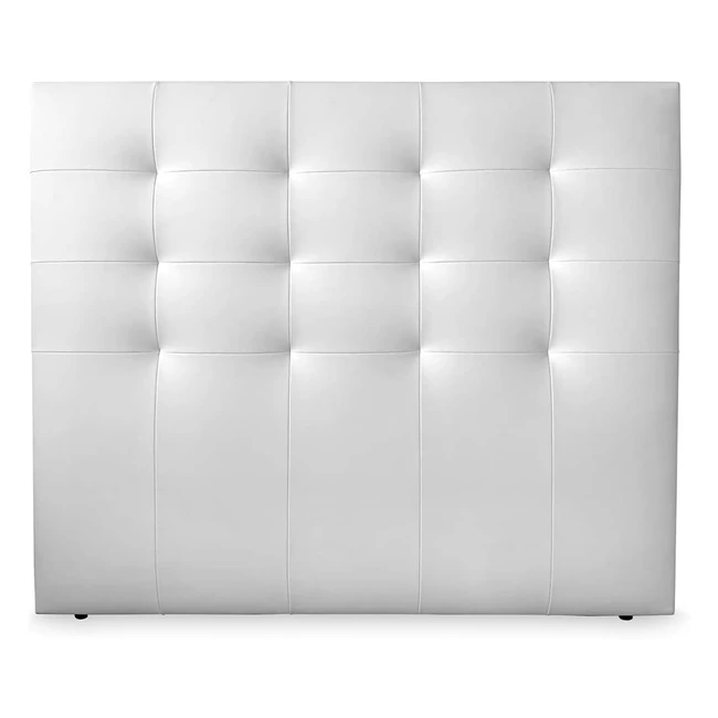 Cabecero Pars Acolchado Tapizado Polipiel Alta Gama 160x120 Blanco