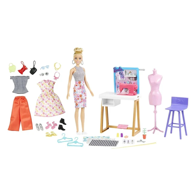 Barbie HDY90 Modedesignerpuppe 3040 cm - Studio 25 Design und Modezubehr
