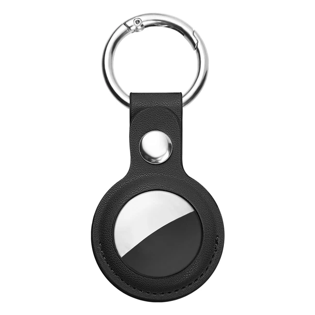 Etui de protection en cuir pour Airtag - Anti-rayures - Portable - Key finder - Noir