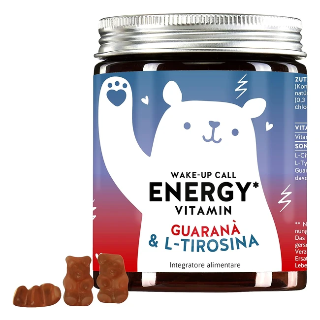 Guarana Bears with Benefits - Sostituto Naturale della Caffeina - Vitamina B6 - 