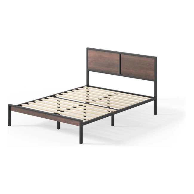 Letto Zinus Mory 120x190 cm - Struttura Letto 30 cm - Metallo e Legno - Testata 