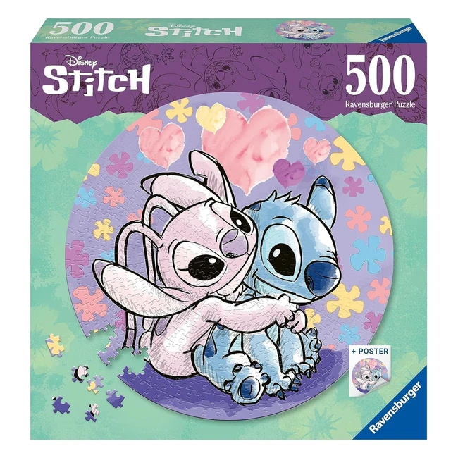 Puzzle Rotondo Stitch 500 Pezzi Ravensburger - Idea Regalo - Puzzle Adulti