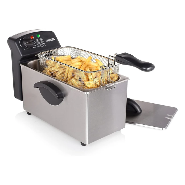 Friteuse Princess Family Castle 3L 4 portions 2000W Argent - Préparez des frites pour toute la famille!