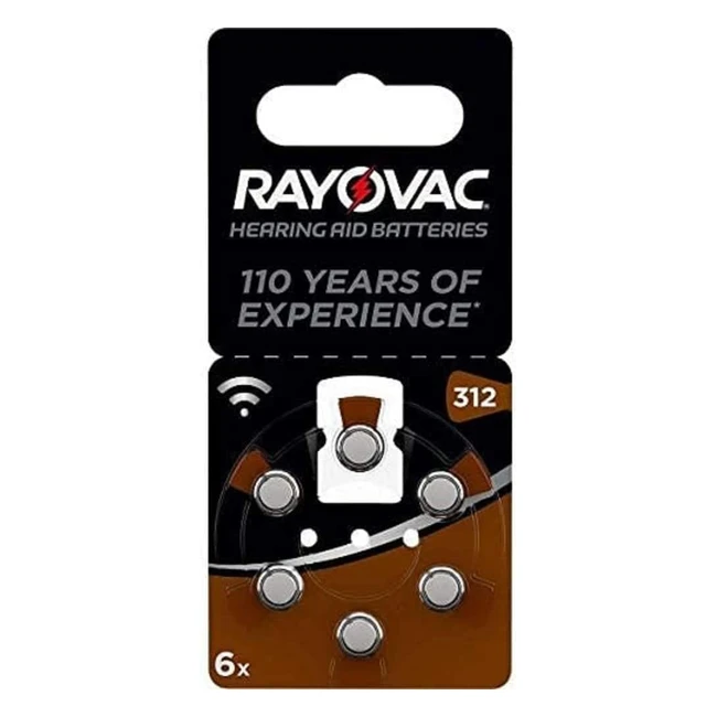 Batterie per apparecchio acustico Varta Rayovac 312 14V 180mAh - Confezione da 6
