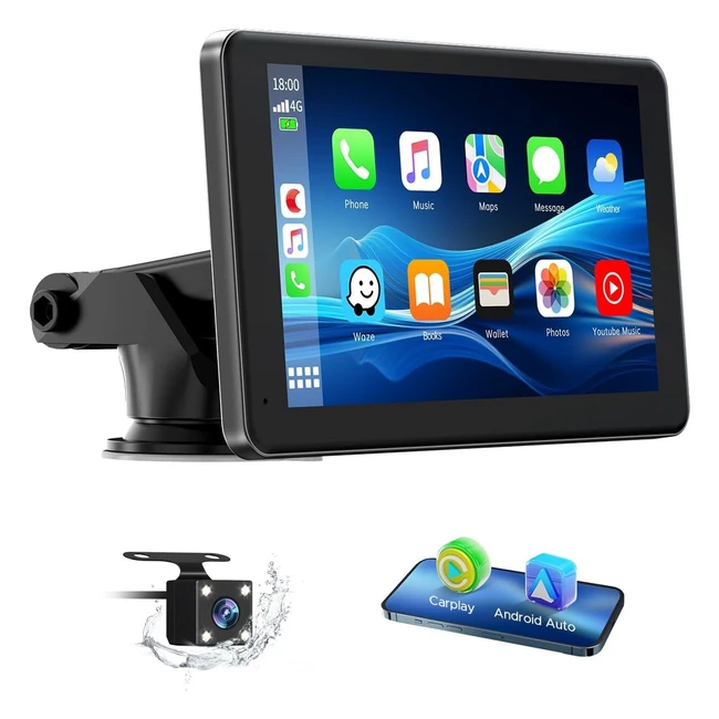 Estreo Apple Carplay Inalmbrico Android Auto y Cmara Marcha Atrs 7 Pulga