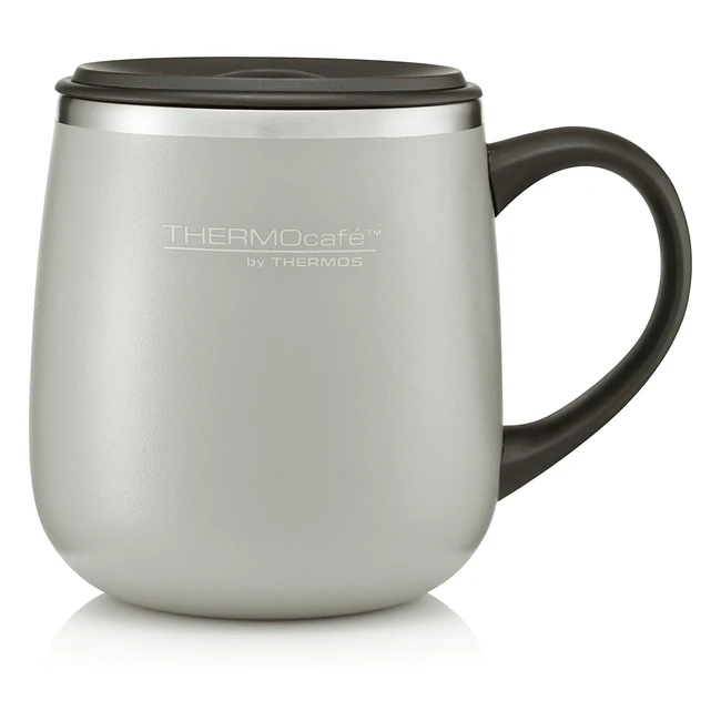 Thermocafe Earth Collection Desk Mug - df1280 Silver 280ml - Double Wall Vacuum Insulation
