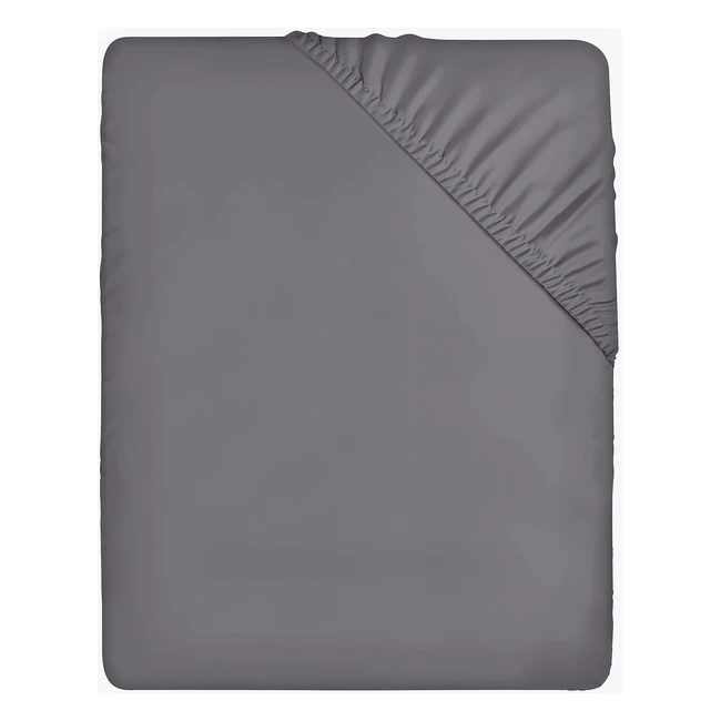 Utopia Bedding Spannbettlaken 100x200cm Grau - Luxuriöses Bettlaken aus gebürsteter Mikrofaser