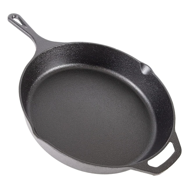 nuovva Pre Seasoned Cast Iron Skillet Frying Pan 12 inches - Oven Safe Grill Coo