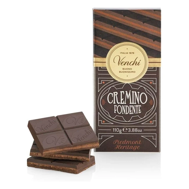 Venchi Tavoletta Cremino Fondente 110g - Cioccolato alle Nocciole Gianduia e Fon