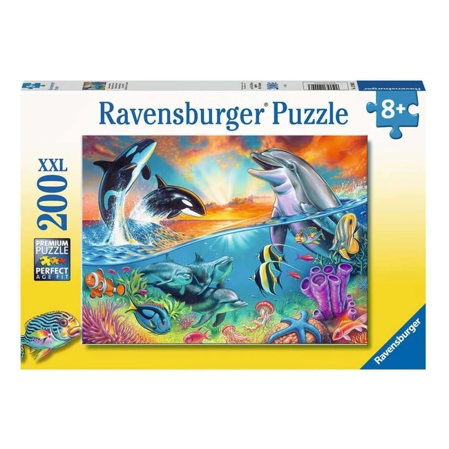 Ravensburger Ozeanbewohner Puzzle 200 Pezzi Giallo 12900 - Divertimento Colorato