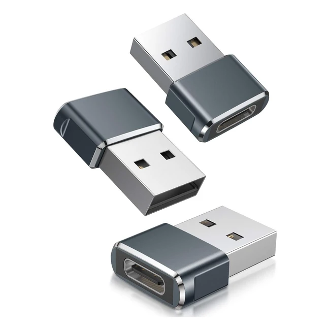 Adaptador USB a USB C 3Pack - Cable cargador tipo A para iPhone - Basesailor