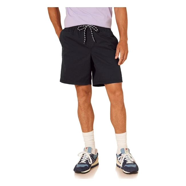 Amazon Essentials Herren Walkshort mit Kordelzug in Übergröße Schwarz XL