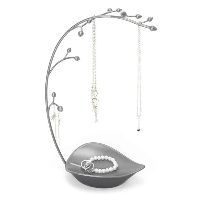 Arbre  bijoux Orchid Umbra - Mtal gris anthracite - 229x14x38cm - Design uni