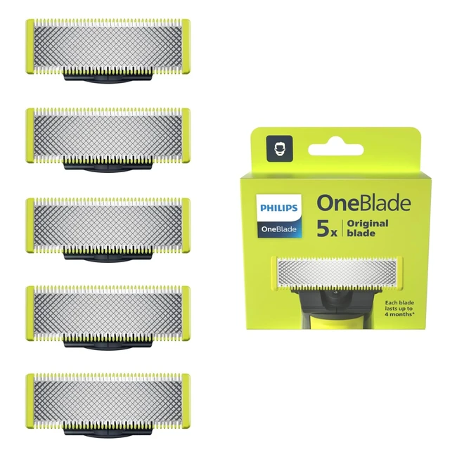 Philips OneBlade 5 Stainless Steel Blades - QP25050 - Original Replacement Blades