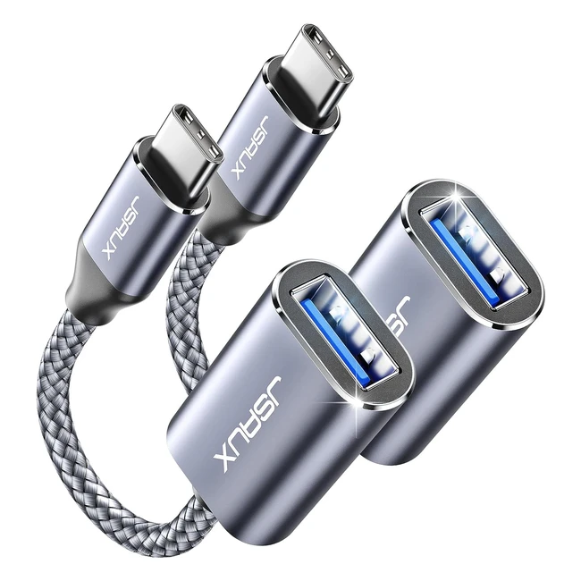JSAUX Adapter USB C to USB Pack of 2 OTG Type C to USB 30 - Kompatibel mit iPhon